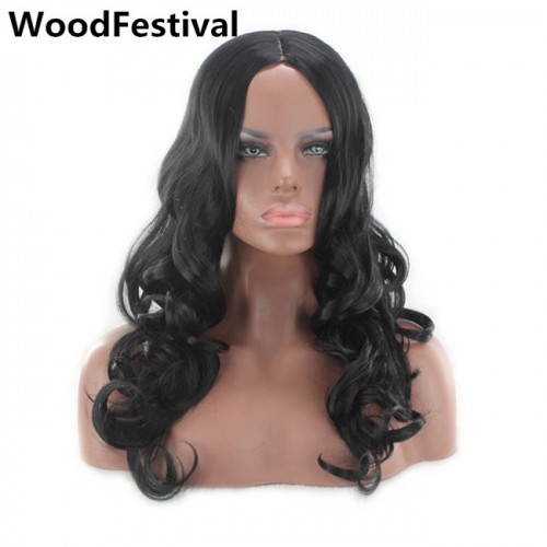 WoodFestival natural black wig